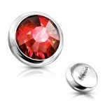 Ozdobný kamínek k mikrodermálu, průměr 4 mm, (růžová)