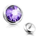 Ozdobný kamínek k mikrodermálu, průměr 4 mm, (duhová)