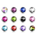 Ozdobný kamínek k mikrodermálu, průměr 4 mm, (červená)