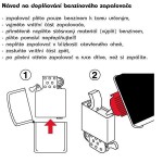 Benzínový zapalovač stříbrně lakovaný