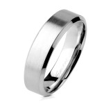 Ocelový prsten matný, šíře 6 mm (57) [2]