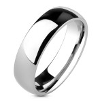 Ocelový prsten lesklý, šíře 6 mm (71) [0]