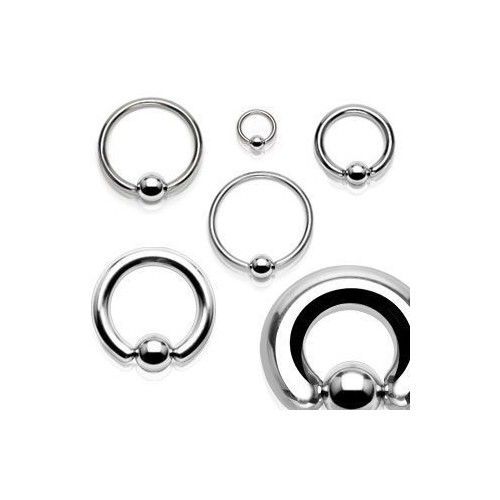 Piercing - kruh s kuličkou (1,2 x 10 mm, 3 mm)