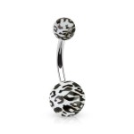 Piercing do pupíku - tygrovaný (oranžová)