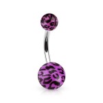 Piercing do pupíku - tygrovaný (oranžová)