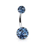 Piercing do pupíku - tygrovaný (oranžová)