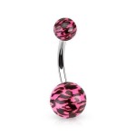 Piercing do pupíku - tygrovaný (oranžová)