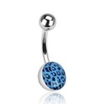 Piercing do pupíku - tygrovaný (fialová)