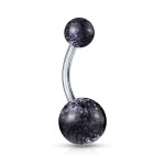 Piercing do pupíku - TITAN (černá)