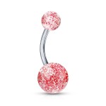 Piercing do pupíku - TITAN (červená)