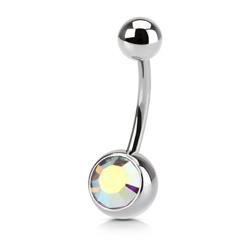 Piercing do pupíku - banánek (duhová)