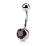 Piercing do pupíku - banánek (jantarově žlutá)