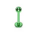 Piercing do brady - labreta (duhová, 1,2 x 8 x 3 mm)