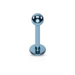 Piercing do brady - labreta (fialová, 1,2 x 6 x 3 mm)