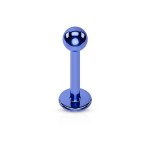 Piercing do brady - labreta (zelená, 1,2 x 10 x 3 mm)