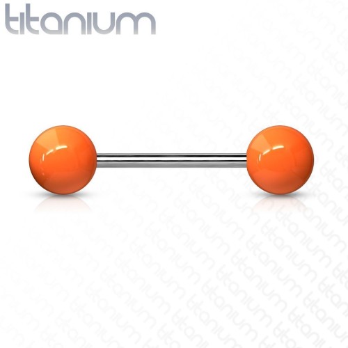 Piercing do jazyka TITAN (oranžová)