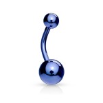 Piercing do pupíku - banánek (černá, 1,6 x 10 mm)