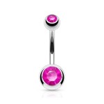 Piercing do pupíku - banánek (fialová)