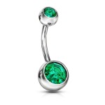 Piercing do pupíku - banánek (tmavě zelená)