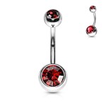 Piercing do pupíku - banánek (červená)