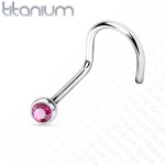 Piercing do nosu - TITAN (světle modrá)