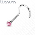 Piercing do nosu - TITAN (světle modrá)
