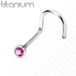 Piercing do nosu - TITAN (světle modrá)
