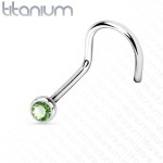 Piercing do nosu - TITAN (světle modrá)