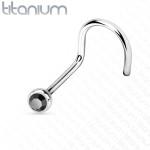 Piercing do nosu - TITAN (světle modrá)