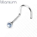 Piercing do nosu - TITAN (světle modrá)