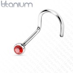 Piercing do nosu - TITAN (světle modrá)
