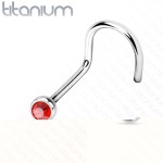Piercing do nosu - TITAN (světle zelená)