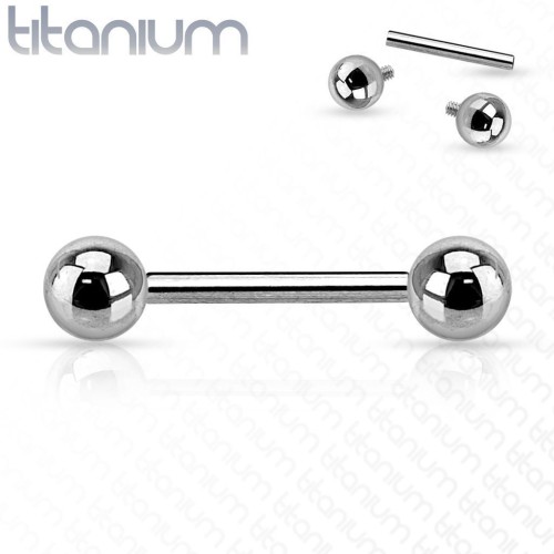 Piercing do jazyka TITAN (1,6 x 19 x 5 mm)