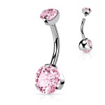 Piercing do pupíku - vnitřní závit (červená)