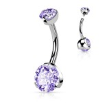 Piercing do pupíku - vnitřní závit (tmavě modrá)