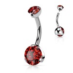 Piercing do pupíku - vnitřní závit (tmavě modrá)