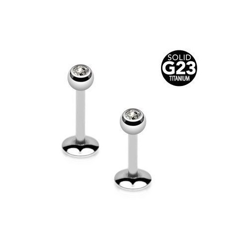 Labreta kulička s kamínkem TITAN (1,2 x 10 x 3 mm)