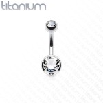 Piercing do pupíku - banánek TITAN (čirá)
