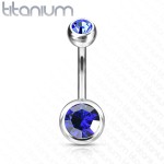 Piercing do pupíku - banánek TITAN (čirá)