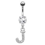 Piercing do pupíku - Iniciála G