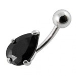 Stříbrný piercing do pupíku - kapka (tyrkysová)