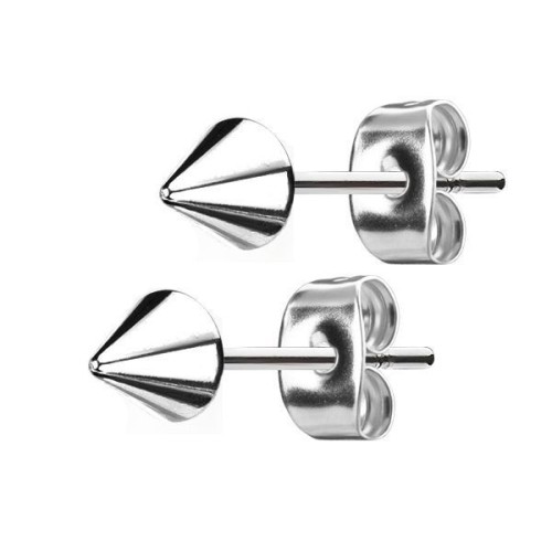 Ocelové náušnice - špičky (4 x 4 mm)