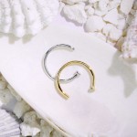 Zlatý piercing do nosu kruh, Au 585/1000 (0,20 g, 1,0 x 8 mm)