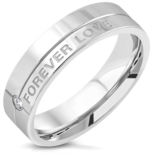 Ocelový prsten LOVE FOREVER (54)