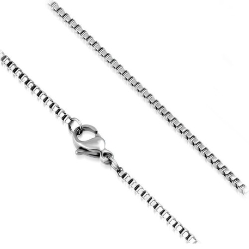 Ocelový řetízek čtvercový, tl. 1,5 mm (55 cm)