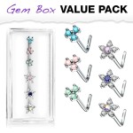 Sada 6ti piercingů do nosu