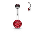 Piercing do pupíku zdobený Crystals from Swarovski® (modrá)