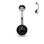 Piercing do pupíku zdobený Crystals from Swarovski® (modrá)