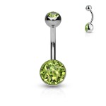 Piercing do pupíku zdobený Crystals from Swarovski® (modrá)