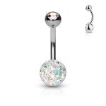 Piercing do pupíku zdobený Crystals from Swarovski® (duhová)